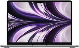 Apple Macbook Air, 13.6" Liquid Retina Display, Apple M2 Chip, 8 Core CPU, 10-Core GPU,  8GB RAM, 512GB SSD Storage, FaceTime, Touch ID, Backlit Magic  Arabic Keyboard, Space Gray | MLXX3