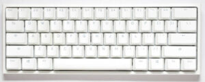 Ducky One2 Mini Pure White RGB V2 60% Gaming Keyboard, MX Cherry Red Switch, PBT Double-Shot Keys, Detachable USB-C, Anti-Ghosting, ENG Layout, Pure White | DKON2061ST-RUSPDWWT1