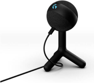 Logitech Yeti Orb Condenser Microphone, 70Hz-20KHz Frequency Response, 117dB Max SPL, 72dB Signal to Noise Ratio, RGB w/ LIGHTSYNC Lighting, Cardioid Polar Pattern, Black | 988-000551