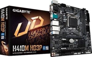 Gigabyte H410M HD3P, LGA 1200, H410 Ultra Durable Motherboard, 2 x DDR4 DIMM Sockets Max 64gb, 1x M.2 Connector | H410MHD3P
