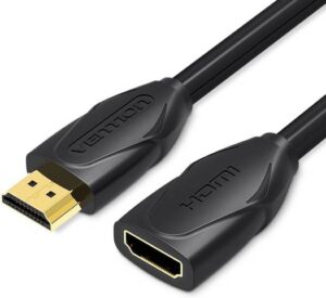 Vention HDMI Extension Cable, 4K HD Picture High Definition, 18Gbps High Speed Transmission, Strong & Flexible, Widely Compatible, 1.5 Meter, Black | VAA-B06-B150