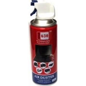 Giga 630 Compressed Gas 450ml Air Duster, Ideal for Cleaning Computer Keyboards/Mice/Laptops/Electronics etc., Includes Straw Attachment, Red | FH630