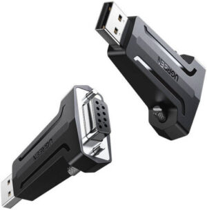 UGREEN DB9 RS-232 Converter Adapter, Up to 1Mbps Data Transfer Rate, Remote Wake and Power Management, Nickel-Plated Connectors, Full Automatic Handshake Protocol, Black | 80111