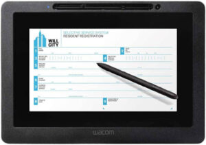 Wacom DTU-1031AX 10.1" Interactive Pen Display, Unique Hardware ID, Flexible Working Position, Free Pen Featuring 512 Levels, Kensington Security Slot, Black | DTU-1031AX