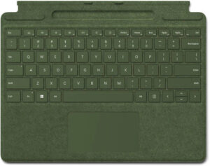 Microsoft Surface Pro Signature Keyboard, Full Mechanical Keyset, Backlit Keys, Large Touchpad, Storage & Charging Tray Ready for Slim Pen 2, For Surface Pro 9/8/X, ENG Layout, Forest | 8XA-00135
