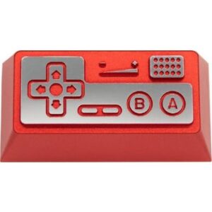 HolyOops 756171 Customized Retro Gamepad, Aluminium, Cherry MX Keycap, With CNC Engraving, 2u Size, Red | HO-RETRO-GP1