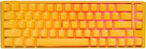 Ducky One 3 SF Yellow Ducky 65% Mechanical Keyboard, Cherry MX Blue Switch, Hot-Swappable, True PBT, Dual-Layer PCB, Anti-Ghosting, ENG-ARAB Layout, Yellow | DKON2167ST-CARPDYDYYYC1