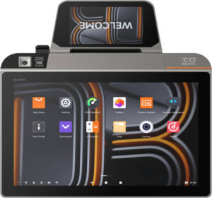 SUNMI D3 MINI T1731 Desktop Terminal, 10.1" HD IPS Touch & 4" WXGA IPS Touch Display, Built-In 80mm Thermal Printer, 250mm/s Print Speed, 1D/2D Barcode Reading, Black | P01260022/P01260017