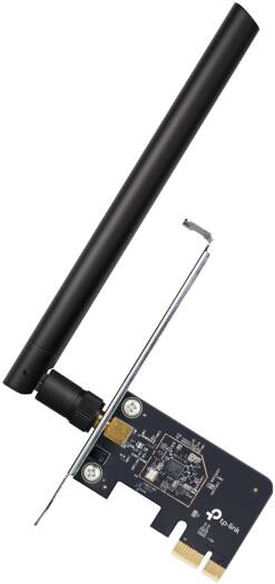 TP-Link Archer T2E PCIe WiFi Card AC600 for Desktop PC, Speed Up to 600 Mbps, High-Gain Antenna, MU-MIMO, WPA3, Low Profile, Supports Windows 10/11, Black | Archer T2E