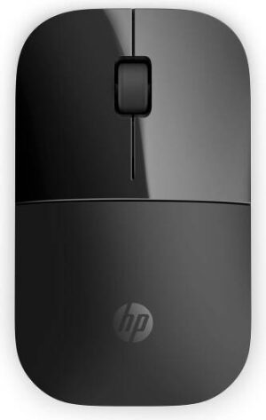HP Z3700 Wireless Mouse, 1200 Optical Sensor, 3 Buttons, 2.4GHz USB Dongle Connectivity, Blue LED Technology, Sleek Design, Wide Compatibility, Black | V0L79AA