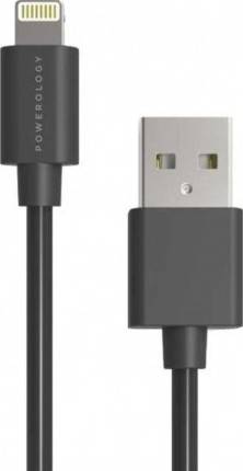 Powerology Basic Lightning Cable - 1.2M - Black | P12BLBK