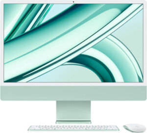 Apple 24" iMac AIO Desktop Computer with M3 Chip, 4.5K Retina Display, 8-Core CPU & 10-Core GPU, 16GB RAM, 512GB SSD, Magic ENG K/B w/ Touch ID & Magic Mouse, macOS, Green | Z19H0015G