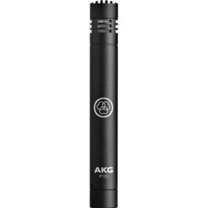 AKG P170 Small-Diaphragm Condenser Microphone, Cardioid Polar Pattern, Pressure-Gradient Design, 0.5" Gold-Sputtered Diaphragm, All-Metal Body, Black | 3101H00410