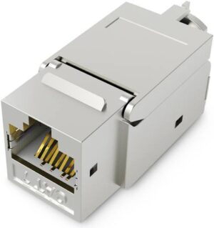 Vention CAT 7 Jack, 10G Tran, 50U Gold, Metal Shell, Full Cont Fast Trans, Metal Shield, Anti Int, 5-Pack, Gray | VDD-B04-H-5