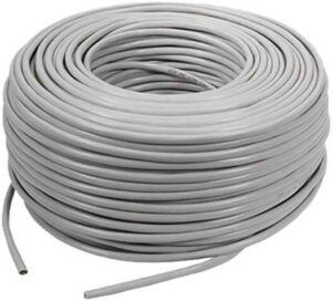 Taradhin Premium Quality CAT6 UTP, 23AWG, 0.58mm CCA Network Cable, (1 x 20 Rolls), Up To 10Gbps Data Transmission Speeds, 4P Fresh PVC Jacket, 305 Meters Box Roll, Gray | TC-LC23U+ (1 x 20 Rolls)