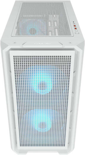 Cougar MX600 RGB ATX Mini Tower Case, 3x Pre-Installed ARGB Fans, Up to 360mm Radiator Support, 10x Max Number of Fans, PWM & RGB Hub Sync with M/B, 2x 3.5" Bay, White | 385GC90.0002 - Image 4