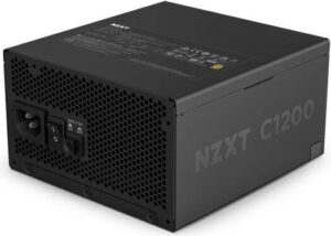 NZXT C1200 Gold ATX 3.1 1200W Fully Modular Power Supply, 80 PLUS Gold Efficiency, 135mm Fluid Dynamic Bearing Fan, 2300 RPM Fan Speed, 93.02 CFM Airflow, Japanese Capacitors, Black | PA-2G2BB-UK