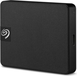 Seagate Expansion 500GB External Solid State Drive, USB-C and USB 3.0 Interface, With Rescue Data Recovery Services, For PC / Laptop / Mac, 5Gb/s Data Transfer Speeds, Black | STLH500400