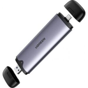 Ugreen ‎70532 2-In-1 M.2 NVMe SSD Enclosure Adapter, Aluminum USB 3.1 GEN 2, 10Gbps, Compatible with M-Key NVMe/PCIE, M&B Key NVMe/PCIE 2242/2280 | ‎70532