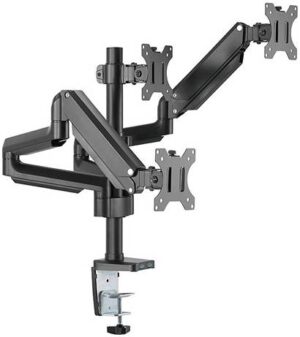 Skill Tech Counterbalance Monitor Arm, Aluminum, Plastic, Steel Materials, Detachable VESA Panel, Up to 7Kg Weight Capacity, Flat & Curved 17"-27" Compatible, USB Ports, Black | SH26 C036U