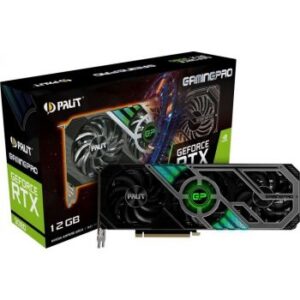 Palit GeForce RTX 3080 Gaming Pro Graphics Card, 12GB GDDR6X 384 Bit Memory, 8960 Cuda Cores, 1710 MHz Boost Clock, 19 Gbps, PCI-E 4.0, Open GL 4.6, 912 Bandwidth, HDMI, DP | NED3080019KB-132AA