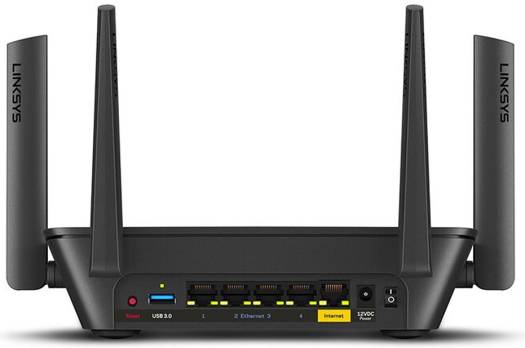 Linksys MR8300 Tri-Band Mesh AC2200 Wi-Fi 5 Router, Up to 2200 Mb/s Speed, Multi-User MIMO Technology, 2200 sq ft Coverage, 4x 10/100/1000 Mb/s Ethernet LAN Port, Beamforming+, Black | MR8300 - Image 5