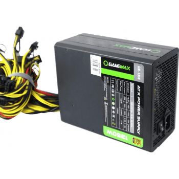 GameMax GM-1350 1350W Bitcoin Mining ATX Power Supply, 87% Efficiency, 80+ Gold, 12V Rail, 140mm Fan Support, 100V-240V, Thermal Control Technology | GM-1350 - Image 5