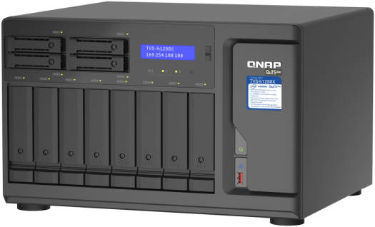 Qnap 12-Bay NAS Enclosure, Intel Xeon W-1250 Processor, 16GB (2x 8GB) ECC UDIMM DDR4 RAM, Intel UHD Graphics P630, 8x 3.5" SATA + 4x 2.5" SATA Drive Bays, Black | TVS-h1288X-W1250-16G - Image 4