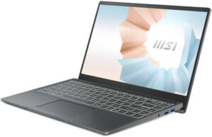 MSI MODERN 14 B5M Laptop, 14" FHD  IPS-Level Display, AMD Ryzen R7-5700U 2.1GHz, 8GB RAM, 512GB SSD, AMD Radeon Graphics, Single Backlit ENG-ARB K/B, WIN 11, Carbon Gray | 9S7-14DL24-075