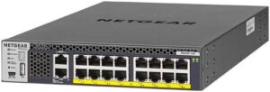 NETGEAR 16x Multi-Gig, PoE+ (600W) Managed Switch, 16x 10GBASE-T PoE+, Up to 30W Per Port, 500W Total PoE+ Budget, 320 Gbps Switching Fabric | XSM4316PB