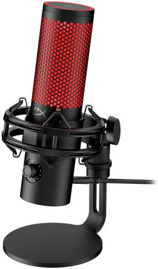 HyperX QuadCast 2 USB Microphone, Hi-Res Studio-Quality Recording, Intuitive On-Board Controls, Removable Shock Mount, Tap-to-Mute Sensor, Stunning HyperX Red Lighting, Black | QuadCast 2 - Image 3