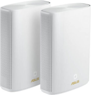 ASUS ZenWiFi AX Hybrid Powerline XP4 Mesh WiFi6 Router, Coverage Up to 5,500 Sq.Ft, 1300 Mbps Speed, 20/40/80 MHz Bandwidth, 2.4G Hz/5 GHz Frequency, 4 Antenna, 2 Pack, White | 90IG05T0-BM9110
