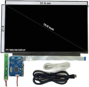 HYTE Y40 Custom Screen, 15.6-Inches Display, IPS-Level Panel, 60Hz Refresh Rate, FHD (1920 x 1080) Resolution, Front Panel Monitor | LL156E372W