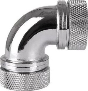 Thermaltake Pacific PETG Tube 90-Degree Dual Compression 16mm OD - Chrome | CL-W099-CA00SL-A