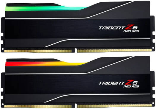 G.SKILL Trident Z5 Neo RGB Series 32GB (2x16GB) DDR5 Dual Channel Desktop Memory Kit, 6400 MT/s Memory Speed, CL30-39-39-102 Latency, AMD EXPO, 1.40V Voltage, Black | F5-6400J3039G16GX2-TZ5NR