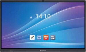 AZTECH Ideaflow Interactive Display, 65" UltraTouch D-LED Display, 4K UHD Resolution, 60Hz Refresh Rate, 8ms Response Time, Built-In WiFi Connectivity, Built-In 48MP AI Camera, Black | AZ2565-M01