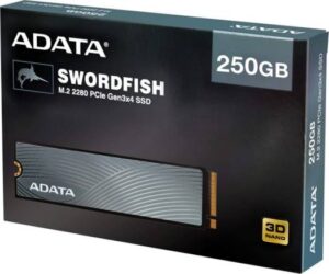 Adata Swordfish 250GB 3D NAND PCIe Gen3x4 NVMe M.2 2280 Read/Write up to 1800/1200MB/s Internal SSD | ASWORDFISH-250G-C