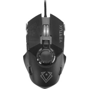 Vertux Cobalt High Accuracy Lag-Free, 800-3200 DPI, 6 Button Program, Optical Wired Gaming Mouse - Black / Grey | VE.COBALT.GY