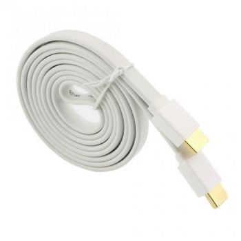 Highspeed 24K HDTV Flat Cable V1.4, Gold Plated Plug, Supports Resolution up to 1080P, Supports 3D and Blu-Ray Disc, 3 Meter, White | - Image 3