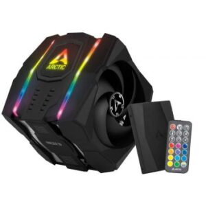 Arctic Freezer 50 With ARGB Controller Multi Compatible Dual Tower CPU Cooler, Fluid Dynamic Bearing, Up to 140mm Fan Speed, 200–1800 RPM | ACFRE00080A