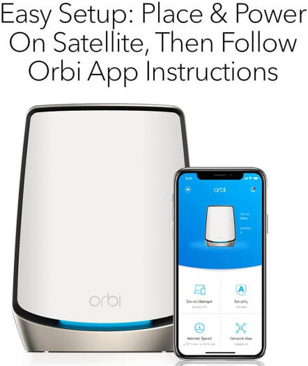 Netgear Orbi RBS860 AX6000 Tri-Band WiFi 6 Mesh Add-on Satellite, Up to 6Gbps WiFi Speed, Up to 2700 Sq.ft Coverage, 4x 1Gbps ETH Ports, Works with Orbi RBR860S and RBK863S, White | RBS860-100APS - Image 2