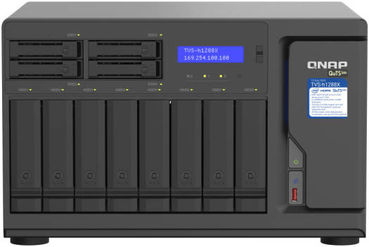 Qnap 12-Bay NAS Enclosure, Intel Xeon W-1250 Processor, 16GB (2x 8GB) ECC UDIMM DDR4 RAM, Intel UHD Graphics P630, 8x 3.5" SATA + 4x 2.5" SATA Drive Bays, Black | TVS-h1288X-W1250-16G - Image 2