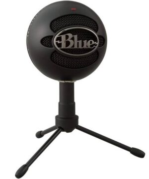 Logitech Blue Snowball Ice USB Microphone, 40-18 kHz Frequency Response, Cardioid Polar Patterns, USB Cable, For Recording / Streaming / Podcasting, Black | 988-000172