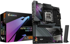 GIGABYTE X870E AORUS MASTER ATX Motherboard , AMD AM5 Socket, Supports Ryzen 9000, 8000, 7000 Series Processors, Up To up to 256GB DDR5 RAM, Wi-Fi 7, Bluetooth 5.3, 5GbE LAN | X870E-AORUS-MASTER
