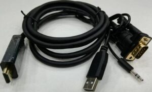 Kongda 1.8 meter VGA (M) + Audio to HDMI (M) Cable