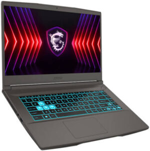 MSI Thin A15 B7UC-248XAE Gaming Laptop, 15.6" FHD IPS 144Hz Display, AMD Ryzen 7 7735HS, 16GB RAM, 512GB SSD, GeForce RTX 3050 4GB Laptop GPU, English K/B, FreeDOS, Black | 9S7-16RK11-248