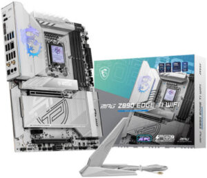 MSI MPG Z890 Edge Ti WiFi LGA 1851 ATX Motherboard, Intel Z890 Chipset, 4x DDR5 UDIMM Slots, Up to 256GB Max Memory, 2x PCIe x16 Slots, 5x M.2 Slots, WiFi & BT Connectivity | 911-7E19-002