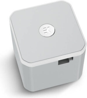 EKWB EK-Quantum Convection D5 Premium Aesthetical Cover for D5 Pumps, Rectangular Design, Clean Cable Routing & Management, Anodized Aluminum Material, D-RGB Lightning, Silver | 3831109911471