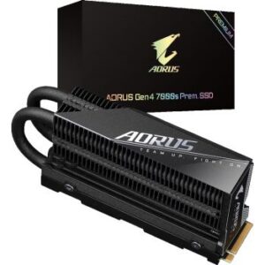 Gigabyte Aorus Gen4 7000s Prem. 2TB SSD, DDR4 2GB External Cache, PCI-Express 4.0 x4 Interface, Up to 6850 MB/s Write Speed, 3D TLC Nand Flash, M.2 2280 Form Factor | GP-AG70S2TB-P