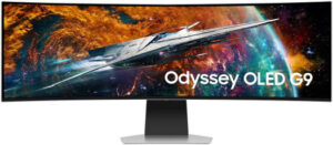 SAMSUNG 49" Odyssey OLED G9 G95SC 240 Hz Curved Gaming Monitor, Resolution 5120 x 1440, 0.03ms Response Time, AMD Free Sync Premium Pro Technology, Wi-Fi & BT Connectivity | LS49CG954SMXUE